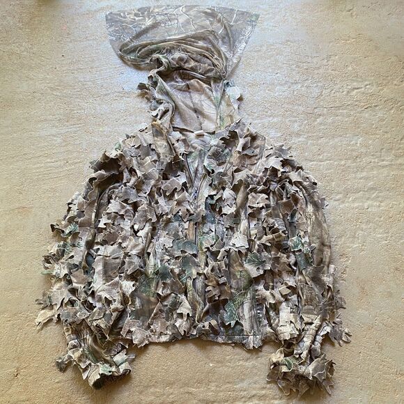 Realtree Underbrush Camo Suit Mens Size Small Hunting Hooded Jacket With Mask - Picture 6 of 12